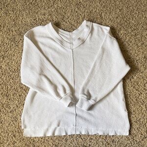 aerie White Textured sweater/sweatshirt